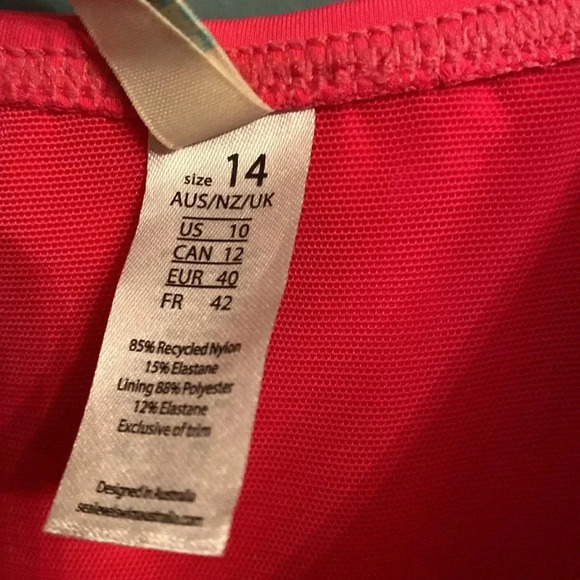 Sea level swim - NWT - hot pink one piece - size 10 - adjustable straps - Picture 5 of 9